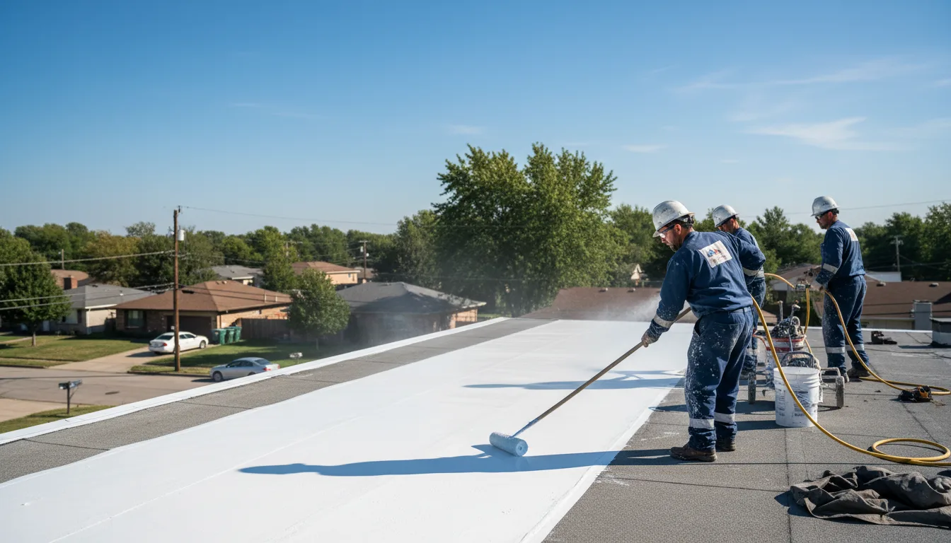 Commercial roof coating in Prescott, AR near me